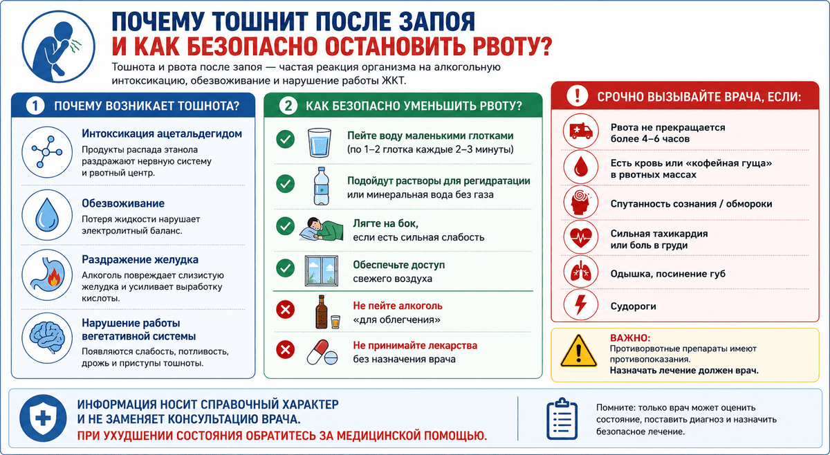 почему тошнит после запоя